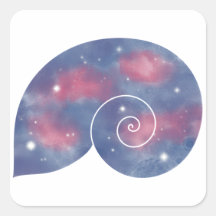 Licht Nautilus Shell Starscape Sticker