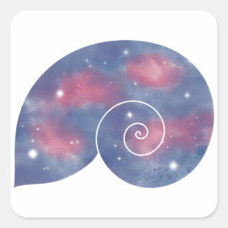 Licht Nautilus Shell Starscape Sticker