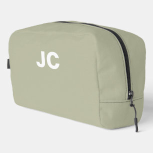 Licht Olijf Monogram Groen Minimalistisch Moderne  Toilettasje
