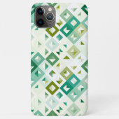 Licht Olijfgroen Blauw Ivoor Mozaïek Art Patroon Case-Mate iPhone Case (Achterkant)