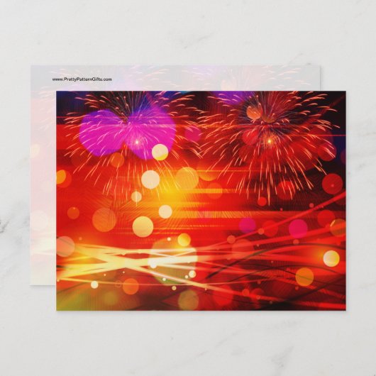 Licht omhoog de Lichte Rays van de Hemel en Vuurwe Briefkaart (Voorkant / Achterkant)