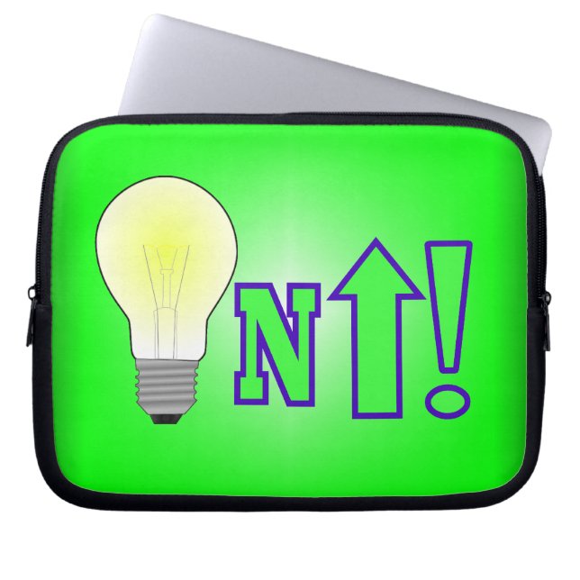 Licht omhoog! laptop sleeve (Voorkant)
