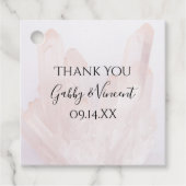 Licht ondoorzichtige roze kristallen bruiloft Dank Bedankjes Labels (Voorkant)