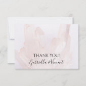 Licht ondoorzichtige roze kristallen bruiloft Dank Bedankkaart (Voorkant)