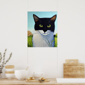 Licht ongerept poster van katten in de zomer (Keuken)