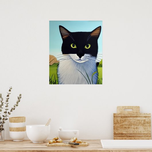 Licht ongerept poster van katten in de zomer (Keuken)