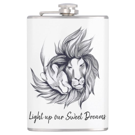 Licht onze Sweet Dreams in Heupfles (Voorkant)