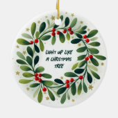 Licht op als een kerstboom Ornament (Achterkant)