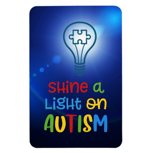 Licht op autisme weergeven magneet (Verticaal)