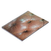 Licht op bruin lederen zachteroppervlak, textureab notitieboek (Linkerzijde)