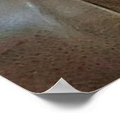 Licht op bruin lederen zachteroppervlak, textureab poster (Hoek)