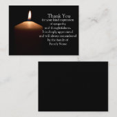 Licht op de donker na begrafenis bedankt kaarten notitiekaartje (Voorkant / Achterkant)