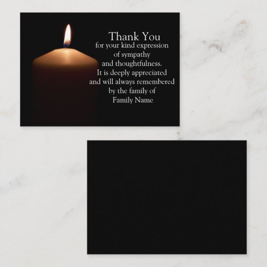 Licht op de donker na begrafenis bedankt kaarten notitiekaartje (Voorkant / Achterkant)