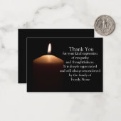 Licht op de donker na begrafenis bedankt kaarten notitiekaartje (Voorkant / Achterkant in situ)