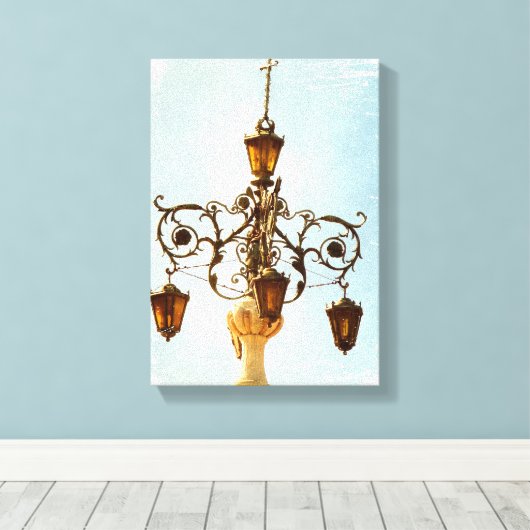 Licht op de Plaza, Kansas City Canvas Afdruk (Insitu (Houten vloer))