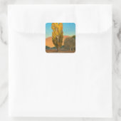 Licht op een populier door Maynard Dixon Vierkante Sticker (Tas)