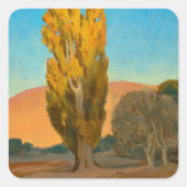 Licht op een populier door Maynard Dixon Vierkante Sticker (Voorkant)