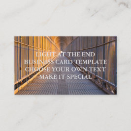 LICHT OP HET EINDKARTTEMPLATE VAN DE ZAKELIJKE KAR VISITEKAARTJE