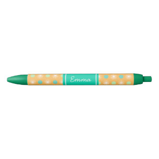 Licht Oranje Boho Retro Patroon Pen