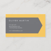 Licht Oranje en grijs modern Visitekaartje (Achterkant)