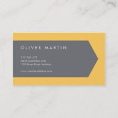 Licht Oranje en grijs modern Visitekaartje (Achterkant)