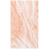 Licht Oranje en witte marmer Tafelkleed (Voorkant)