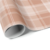 Licht Oranje geruite patroon Cadeaupapier (Rol Hoek)
