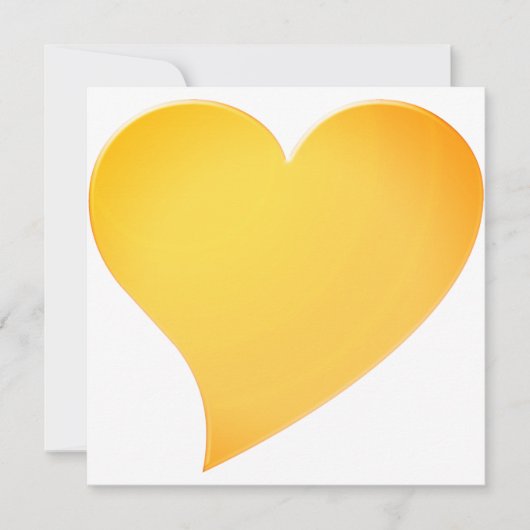 Licht oranje groot hartminimalistisch Moderne kaar (Voorkant)