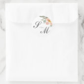 Licht Oranje Monogram Weddenschap voor de Sticker (Tas)