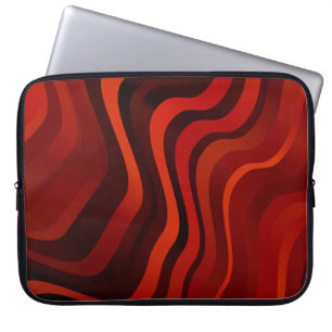 Licht Oranje patroon met lijnen. Kleurrijke illust Laptop Sleeve