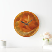 Licht Oranje Roos met hart Grote Klok (Huis)