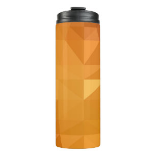 Licht oranje veelhoekige illustratie, bestaande ui thermosbeker