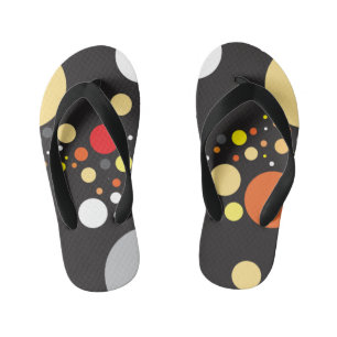 Licht Oranje verspreide cirkels met willekeurige g Kinder Teenslippers