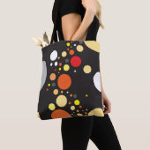 Licht Oranje verspreide cirkels met willekeurige g Tote Bag (Dichtbij)