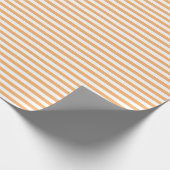 Licht Oranje | white stripe wrapping paper Cadeaupapier (Hoek)