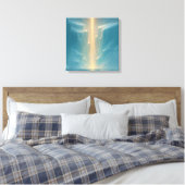 Licht over de Gletsjer Canvas Afdruk (Insitu (Slaapkamer))