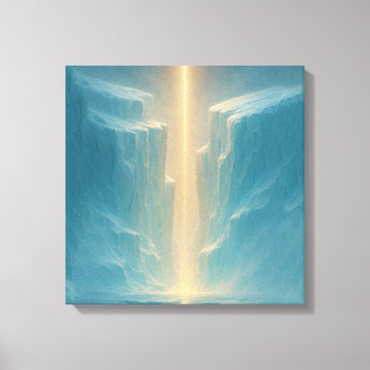 Licht over de Gletsjer Canvas Afdruk (Voorkant)