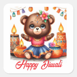 Licht overwint de duisternis vierkante sticker