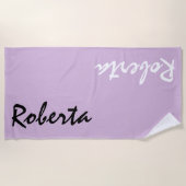 Licht Paars Aangepaste Aangepaste Aangepaste Aanwi Strandlaken (Voorkant)