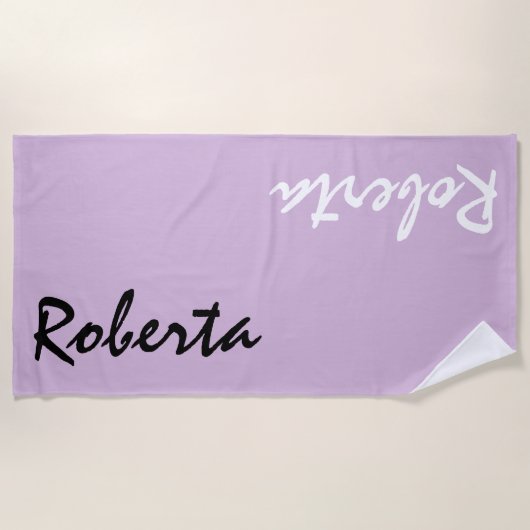 Licht Paars Aangepaste Aangepaste Aangepaste Aanwi Strandlaken (Voorkant)