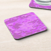 Licht Paars Camouflage Bier Onderzetter (Linkerzijde)