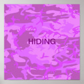 Licht Paars Camouflage die klein houdt Poster (Voorkant)