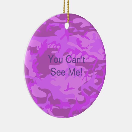 Licht Paars Camouflage Keramisch Ornament (Rechts)