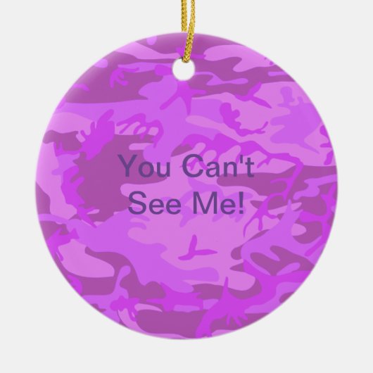 Licht Paars Camouflage Keramisch Ornament (Voorkant)