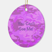 Licht Paars Camouflage Keramisch Ornament (Links)