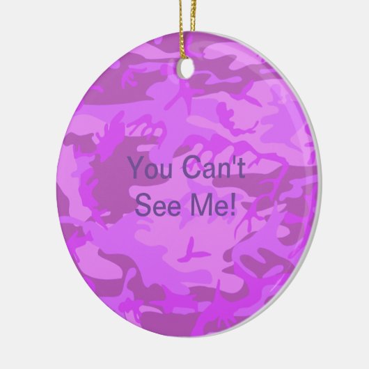 Licht Paars Camouflage Keramisch Ornament (Links)