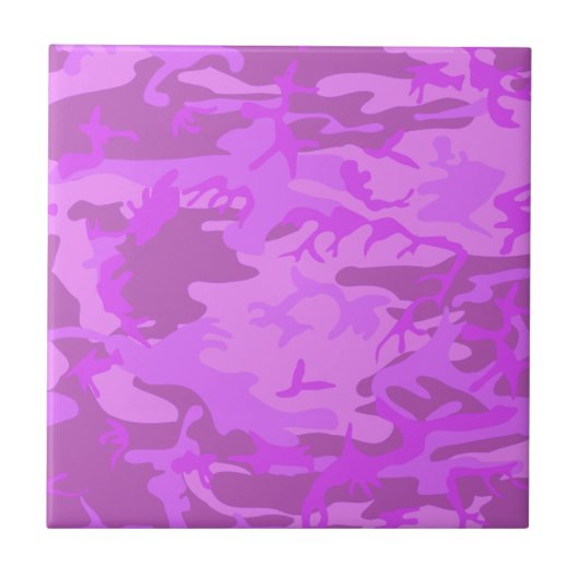 Licht Paars Camouflage Tegeltje (Voorkant)