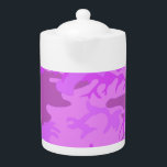 Licht Paars Camouflage Theepot<br><div class="desc">Licht Paarse Camouflage patroon afbeelding op dit product Uitzicht al mijn winkels hier https://bit.ly/SandyspiderStores</div>