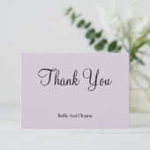 Licht Paars Dank u wel kaarten (Staand voorkant)