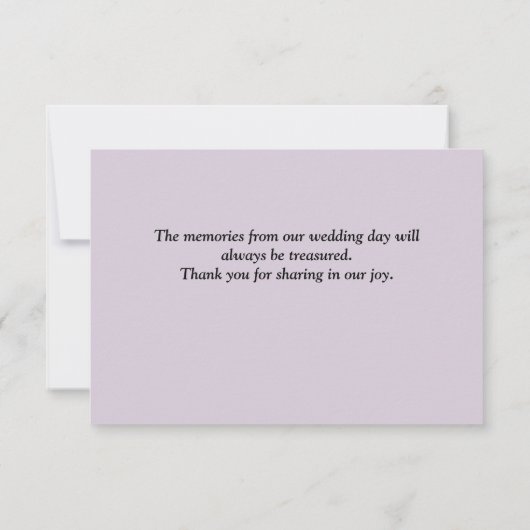 Licht Paars Dank u wel kaarten (Achterkant)